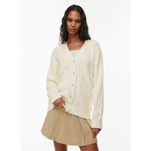 Aritzia Sunday Best Womens XS Cable Knit Lamora Cardigan Button Down Sweater - Picture 1 of 12